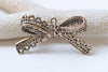 10 pcs Antique Gold Lace Bow Tie Knot Connectors Pendants A3097
