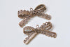 10 pcs Antique Gold Lace Bow Tie Knot Connectors Pendants A3097