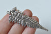 10 pcs Tree Leaf Charms Pendant 22x58mm Antique Bronze/Silver/Gold