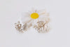 Three Petal Filigree Leaf Bead Caps Silvery Gray 9mm Set of 100 A3969
