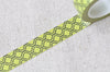 Fancy Green Pattern Washi Tape 15mm x 10M Roll A13251