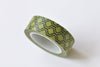 Fancy Green Pattern Washi Tape 15mm x 10M Roll A13251
