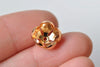 20 pcs Raw Brass Plum Flower Bead Cap Embellishments 6x13mm A6862