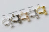 10 pcs Screw In Leverback Ear Clips Findings 12mm Flat Pad Size 4mm