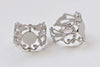 10 pcs Platinum Adjustable Filigree Flower Ring Bases 8mm Pad A1678