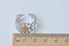 10 pcs Platinum Adjustable Filigree Flower Ring Bases 8mm Pad A1678