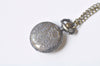 Antique Bronze Rose Flower Small Pocket Watch Necklace 27mm/47mm
