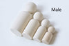 One Set of 8 Unfinished Solid Wood Peg Toy People Family Doll A1704