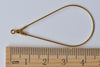20 pcs Gold Earwire Teardrop Earring Hoops 23x45mm A6198