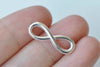 10 pcs Shiny Silver Figure 8 Connector Charms 8x24mm A4751