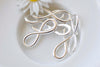 10 pcs Shiny Silver Figure 8 Connector Charms 8x24mm A4751