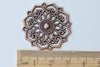 10 pcs Antique Bronze/Silver/Copper Flower Charms Pendants 31.5mm