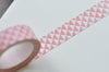 Pink Triangle Pattern Washi Tape Wallpaper 15mm x 10M Roll A13380
