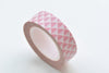Pink Triangle Pattern Washi Tape Wallpaper 15mm x 10M Roll A13380