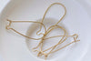 50 pcs Raw Brass Kidney Earwire Earring Components