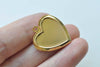 4 pcs Flat Back Bezel Heart Photo Memory Locket Pendants