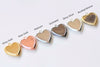 4 pcs Flat Back Bezel Heart Photo Memory Locket Pendants