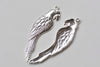 10 pcs Shiny Silver Huge Parrot Pendant Charms 15x55mm A1382
