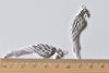10 pcs Shiny Silver Huge Parrot Pendant Charms 15x55mm A1382