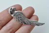 10 pcs Shiny Silver Huge Parrot Pendant Charms 15x55mm A1382