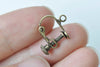 10 pcs Screw In Leverback Ear Clips Findings 12mm Flat Pad Size 4mm