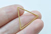 50 pcs Anti Tarnish Gold Seamless Triangle Charms 24mm A6741