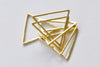 50 pcs Anti Tarnish Gold Seamless Triangle Charms 24mm A6741