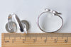 10 pcs Shiny Silver Double Twisted Ring Blank Shank Base