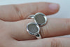 10 pcs Shiny Silver Double Twisted Ring Blank Shank Base