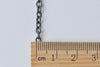 16ft (5m) of Gunmetal Black Oval Link Cable Chain 3x4mm A1043