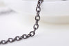 16ft (5m) of Gunmetal Black Oval Link Cable Chain 3x4mm A1043