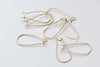 50 pcs Raw Brass Kidney Earwire Earring Components