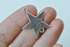 20 pcs of Antique Silver Star Connector Charms Pendants 28mm A6839