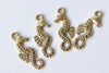 20 pcs Antique Gold Seahorse Charms Double Sided 10x24mm A8072