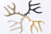 Antler Deer Horn Pendants Charms Set of 6