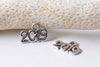 30 pcs Antique Silver New Year 2019 2020 Charms 10x13mm