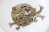 20 pcs Antique Bronze Crescent Moon Star Charms 11x17mm A7448