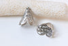 100 pcs Platinum Silvery Gray Iron Filigree Cone Bead Caps 16x16mm A2366