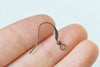 100 Flat Fish Hook Earwire Antique Bronze/Silver/Gold/Platinum/Rose Gold