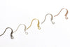 100 Flat Fish Hook Earwire Antique Bronze/Silver/Gold/Platinum/Rose Gold