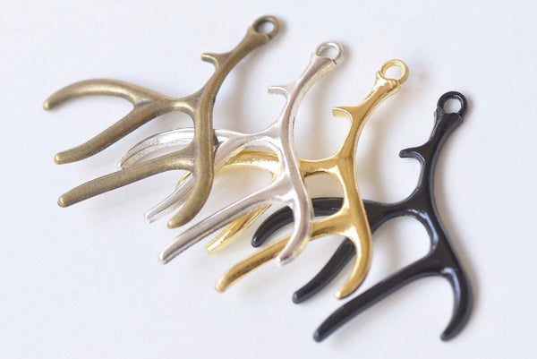 Antler Deer Horn Pendants Charms Set of 6