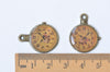 10 pcs Antique Bronze Enamel Clock Charms Size 20x25mm A7170