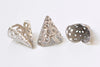 100 pcs Platinum Silvery Gray Iron Filigree Cone Bead Caps 16x16mm A2366