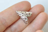 100 pcs Platinum Silvery Gray Iron Filigree Cone Bead Caps 16x16mm A2366