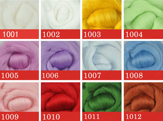 Australian Merino Wool Colorful Needle Felting Wool 5G(0.17 OZ) A Pack