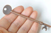 Antique Bronze/Copper/Silver Key Pendants Charms HEAVY Set of 5