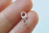 4 pcs 925 Sterling Silver Parrot Lobster Clasps 8mm With Jump Ring