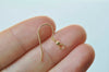 4 pcs (2 Pairs) Solid 925 Sterling Silver Ball Earring Hook Earwires Findings