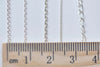 3.3 ft (1m) Polished Sterling Silver Rolo Oval Cable Curb Chain