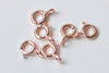 10 pcs Sterling Silver Spring Ring Clasps Silver/Platinum/Gold/Rose Gold